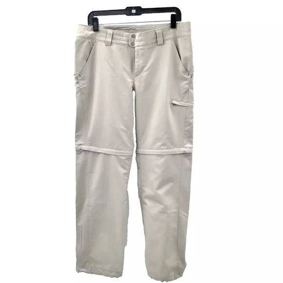 Columbia Pants - Womens Columbia Titanium Cargo Pants 10 OmniTech Convertible Shorts Khaki Vented